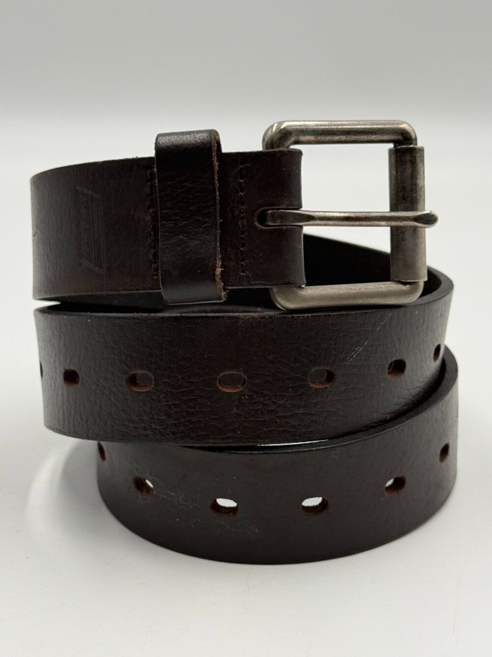 Dickies Genuine Leather Work Belt Single Multi Hole Black Brown Mens Size 36
